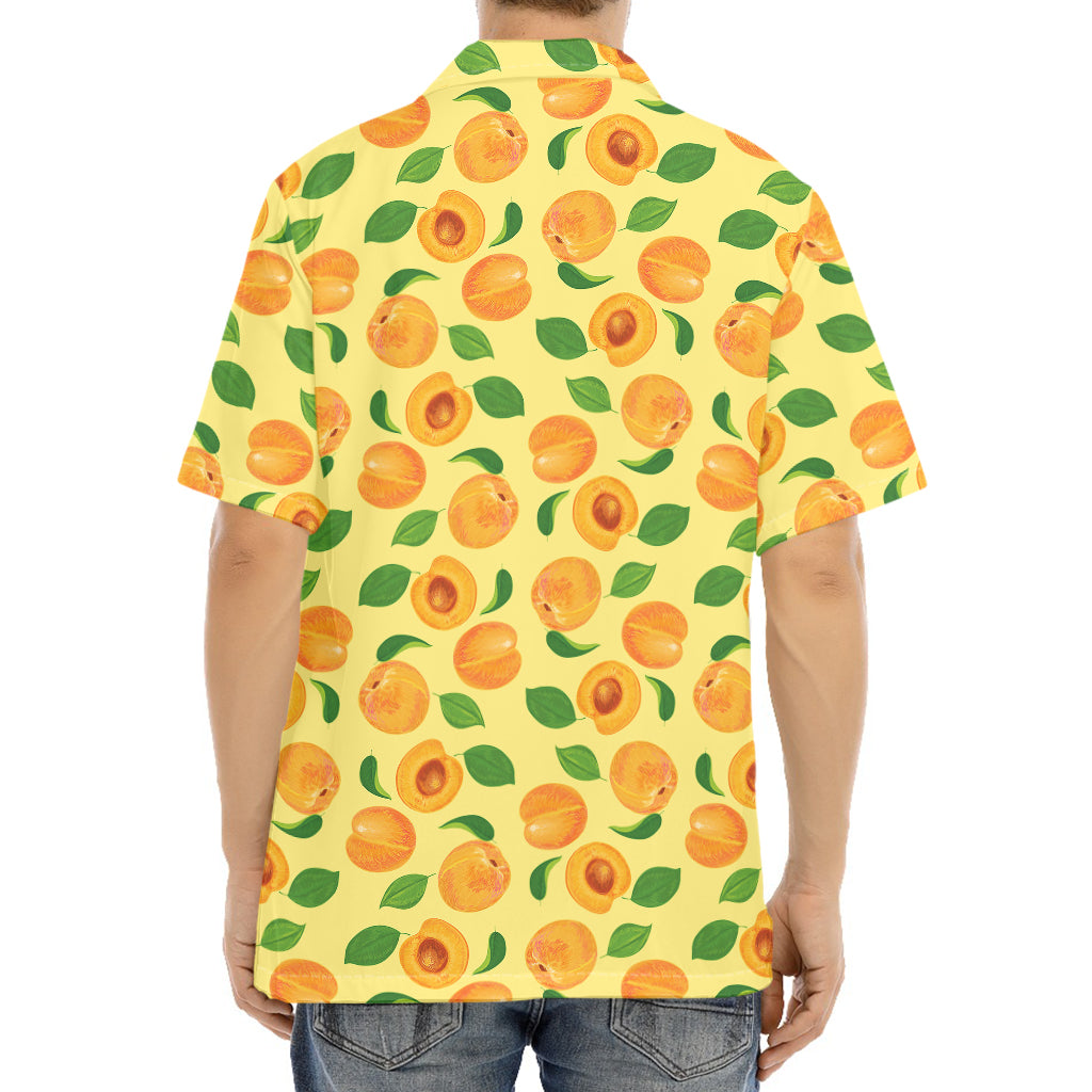 Ripe Apricot Fruit Pattern Print Aloha Shirt