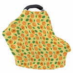 Ripe Apricot Fruit Pattern Print Baby Seat Cover