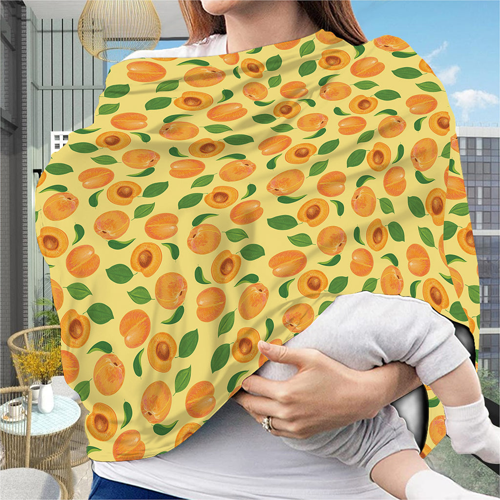 Ripe Apricot Fruit Pattern Print Baby Seat Cover