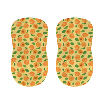 Ripe Apricot Fruit Pattern Print Bar Stool Covers