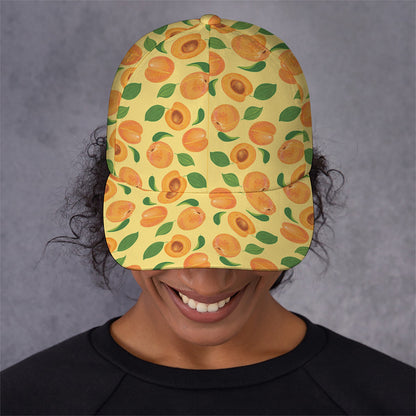 Ripe Apricot Fruit Pattern Print Baseball Cap