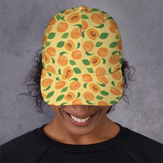 Ripe Apricot Fruit Pattern Print Baseball Cap