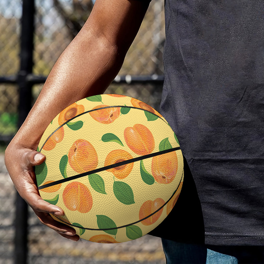 Ripe Apricot Fruit Pattern Print Basketball