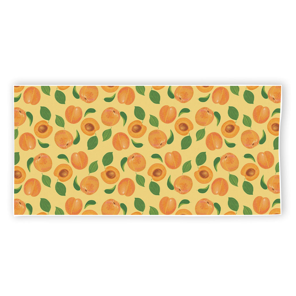 Ripe Apricot Fruit Pattern Print Beach Towel