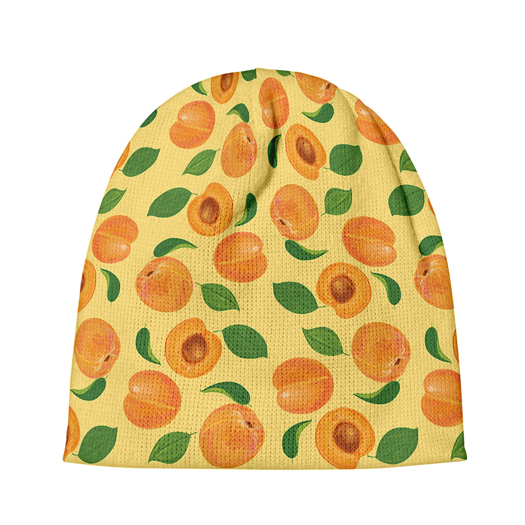 Ripe Apricot Fruit Pattern Print Beanie
