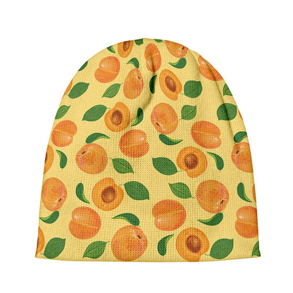 Ripe Apricot Fruit Pattern Print Beanie
