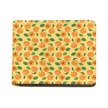 Ripe Apricot Fruit Pattern Print Bifold Wallet