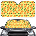 Ripe Apricot Fruit Pattern Print Car Windshield Sun Shade