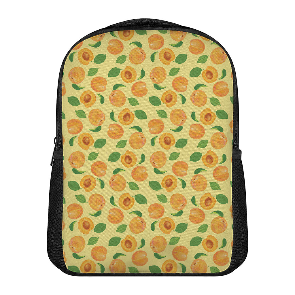 Ripe Apricot Fruit Pattern Print Casual Backpack