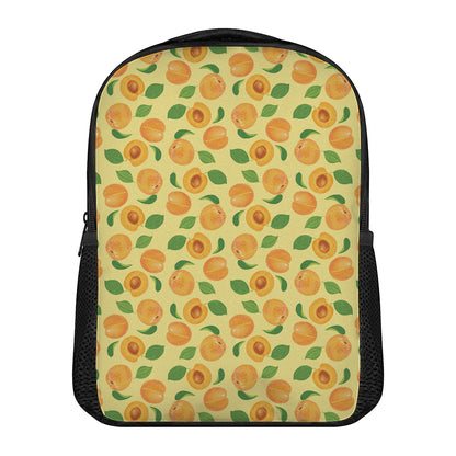 Ripe Apricot Fruit Pattern Print Casual Backpack
