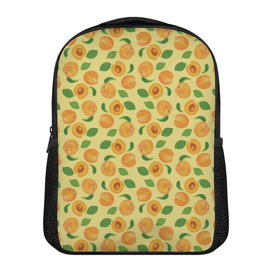 Ripe Apricot Fruit Pattern Print Casual Backpack