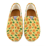 Ripe Apricot Fruit Pattern Print Casual Shoes