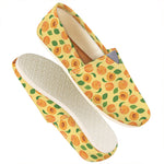 Ripe Apricot Fruit Pattern Print Casual Shoes