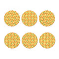 Ripe Apricot Fruit Pattern Print Coaster Set