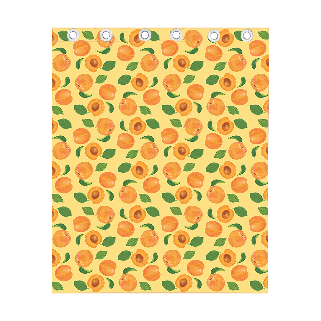Ripe Apricot Fruit Pattern Print Curtain
