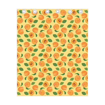 Ripe Apricot Fruit Pattern Print Curtain