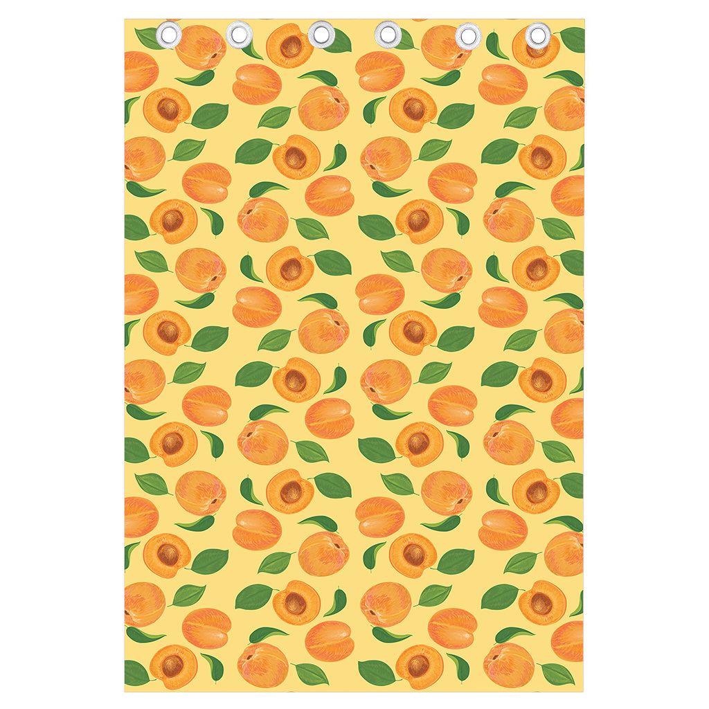 Ripe Apricot Fruit Pattern Print Curtain