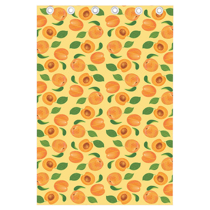 Ripe Apricot Fruit Pattern Print Curtain