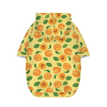 Ripe Apricot Fruit Pattern Print Dog Zip Up Hoodie