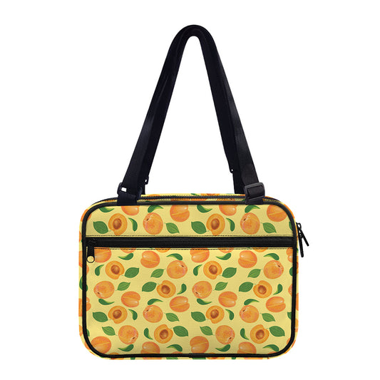 Ripe Apricot Fruit Pattern Print Double Strap Bible Bag