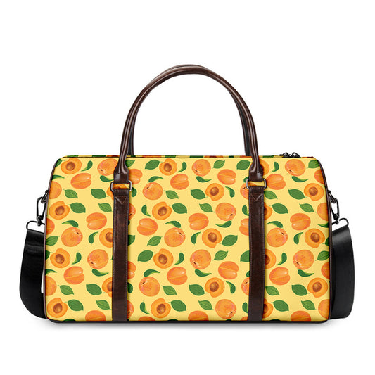 Ripe Apricot Fruit Pattern Print Duffle Bag