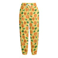 Ripe Apricot Fruit Pattern Print Fleece Lined Knit Pants