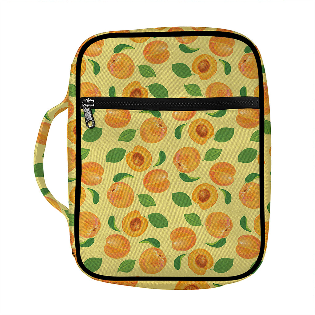 Ripe Apricot Fruit Pattern Print Front Pocket Bible Bag