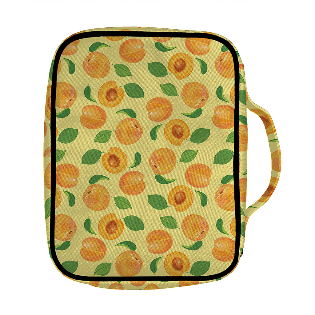 Ripe Apricot Fruit Pattern Print Front Pocket Bible Bag