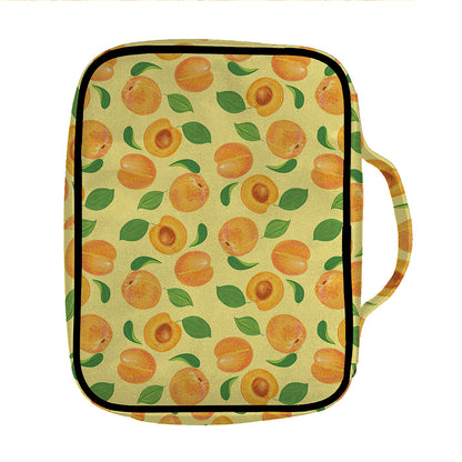 Ripe Apricot Fruit Pattern Print Front Pocket Bible Bag
