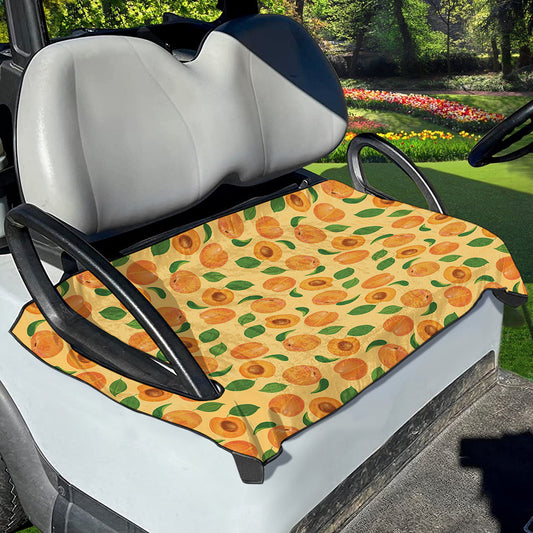 Ripe Apricot Fruit Pattern Print Golf Cart Seat Cover
