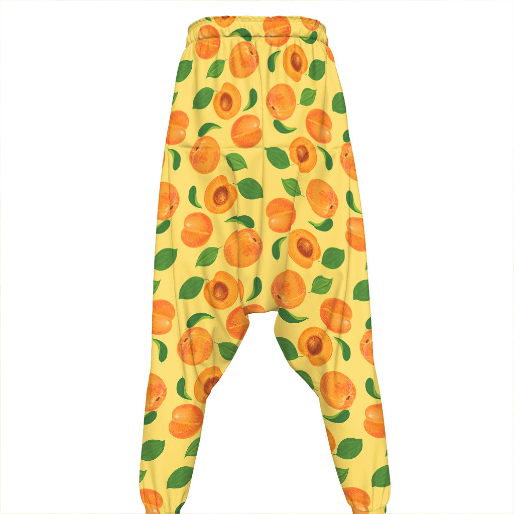 Ripe Apricot Fruit Pattern Print Hammer Pants