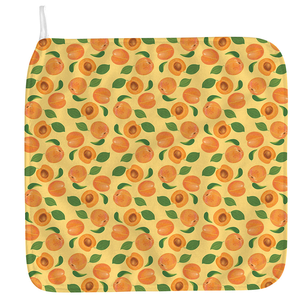 Ripe Apricot Fruit Pattern Print Hand Towel