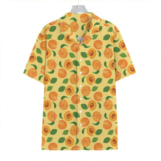 Ripe Apricot Fruit Pattern Print Hawaiian Shirt