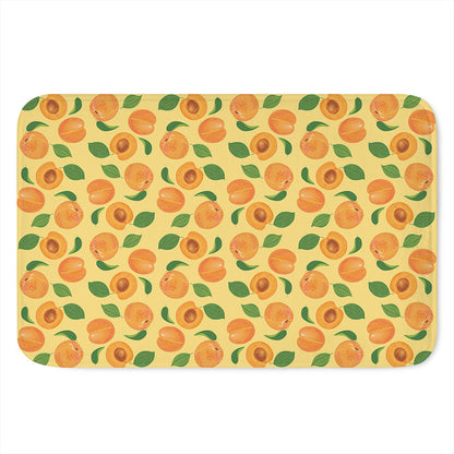 Ripe Apricot Fruit Pattern Print Indoor Door Mat
