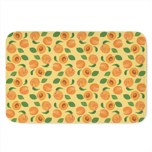 Ripe Apricot Fruit Pattern Print Indoor Door Mat