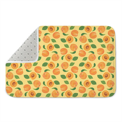 Ripe Apricot Fruit Pattern Print Indoor Door Mat