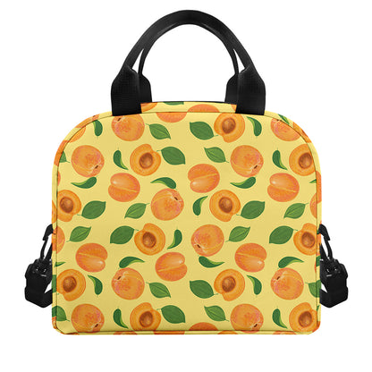 Ripe Apricot Fruit Pattern Print Insulated Lunch Bag