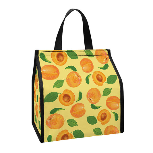 Ripe Apricot Fruit Pattern Print Insulated Lunch Tote
