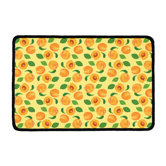 Ripe Apricot Fruit Pattern Print Kitchen Mat