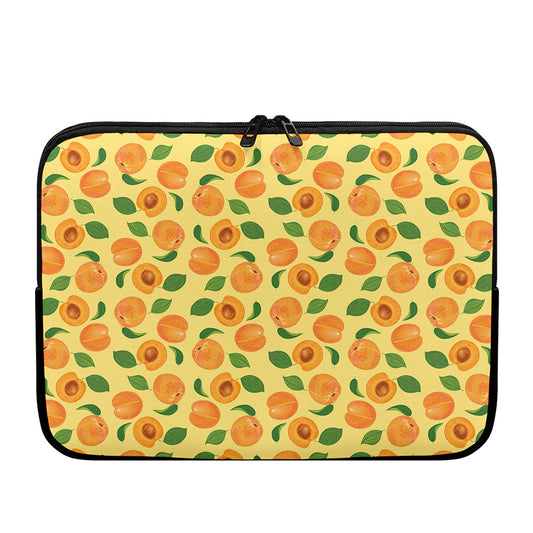 Ripe Apricot Fruit Pattern Print Laptop Sleeve