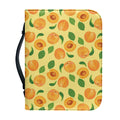 Ripe Apricot Fruit Pattern Print Leather Bible Cover