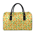 Ripe Apricot Fruit Pattern Print Leather Duffel Bag