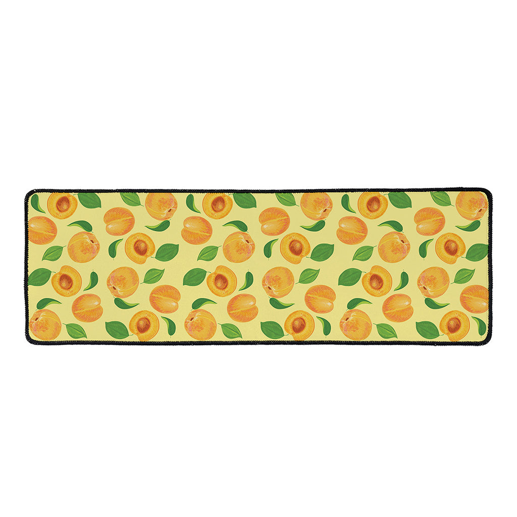 Ripe Apricot Fruit Pattern Print Long Kitchen Mat