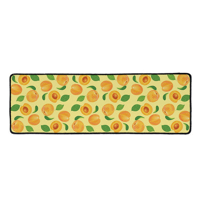 Ripe Apricot Fruit Pattern Print Long Kitchen Mat
