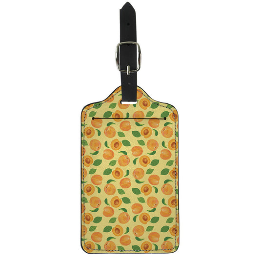 Ripe Apricot Fruit Pattern Print Luggage Tag