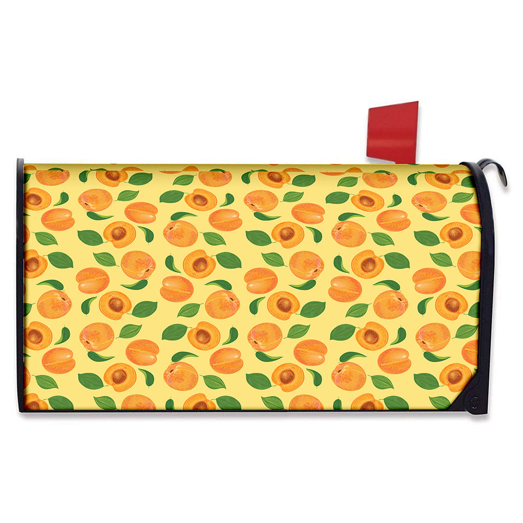 Ripe Apricot Fruit Pattern Print Mailbox Cover