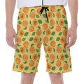 Ripe Apricot Fruit Pattern Print Men's Beach Shorts