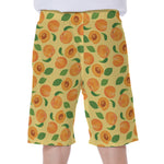 Ripe Apricot Fruit Pattern Print Men's Beach Shorts