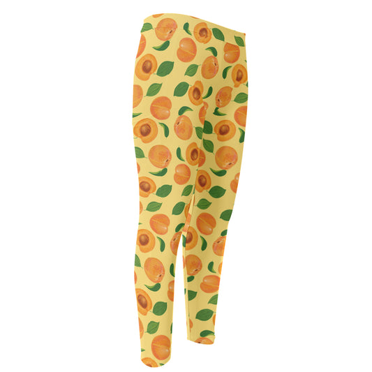 Ripe Apricot Fruit Pattern Print Men's Compression Pants