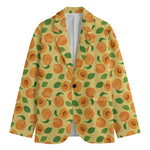 Ripe Apricot Fruit Pattern Print Men's Cotton Blazer